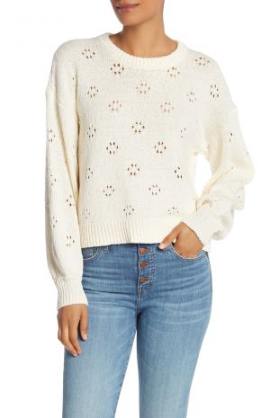 Madewell - Floral Pointelle Pullover Sweater