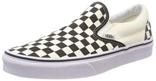 Vans Unisex Classic Checkerboard Black/White Checker/White Slip-On - 10.5