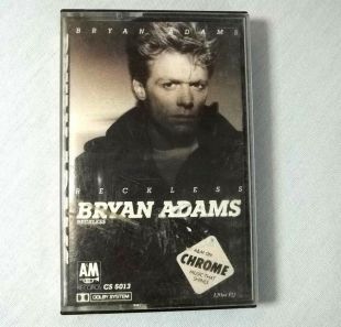 Bryan Adams Reckless Cassette Tape 1984 A & M Records