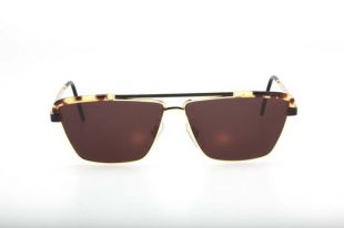 Lozza lunettes de soleil en métal doré et écaille
