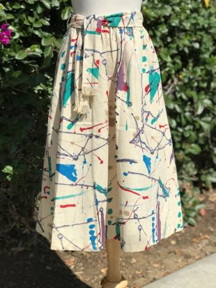 Marsha Los Angeles Paint Splatter Skirt