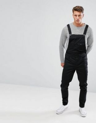 Asos skinny dungarees in black
