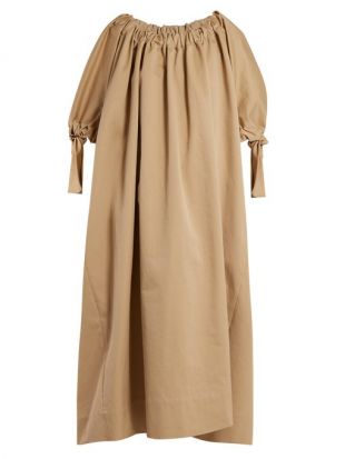 The Row Libby Gathered Neck Cotton Dress