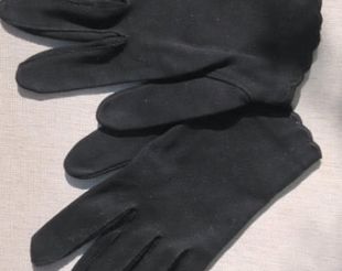 Vintage en coton noir gants