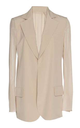 Lapel Collar Silk Jacket