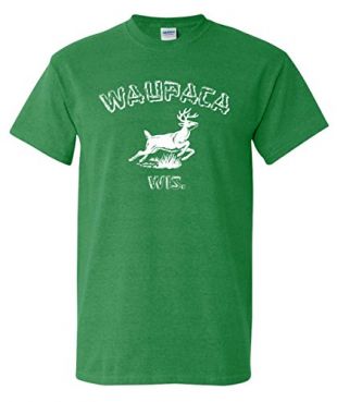 Strange Cargo Waupaca Wisconsin Parody T-Shirt S Heather Kelly Green