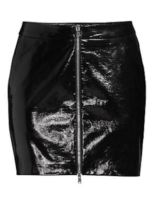 L'agence - Claudia Leather Zip Mini Skirt