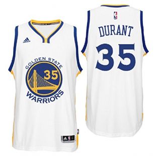 adidas Kevin Durant Golden State Warriors NBA Home Climacool Swingman Jersey for Men (Large)