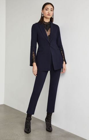 Bcbgmaxazria - Pleather Trimmed Blazer