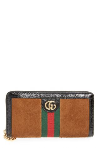 Ophidia Suede Zip Around Wallet