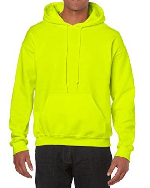 Gildan Men's Big and Tall Heavy Blend Fleece Hooded Sweatshirt G18500, Safety Green, 2X-Large