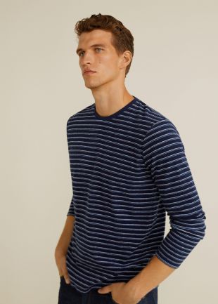 Mango T-shirt coton à rayures