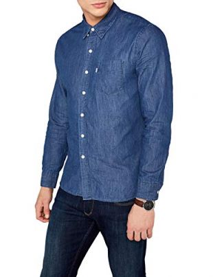 Levi's Sunset 1 Pocket Shirt, Chemise Casual Homme, Bleu (Indigo Wash 0355) , Large