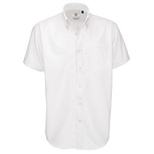 Chemise à manches courtes B&C pour homme (2XL) (Blanc)