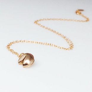 Fortune Cookie Rose Gold Necklace