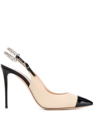 Chain Slingback Pumps
