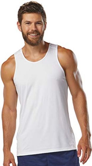 R-Gear Men's Singlet Running Shirt Tank Top for Performance, Workouts, Speed | Challenge, Mesh, White, M