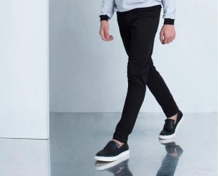 Slim Fit Jeans/Pantalons / classique noir homme Slim Fit pantalon