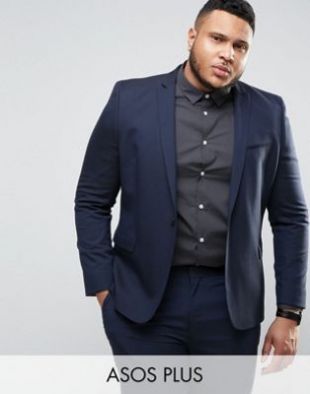 Veste de costume ajustée   Bleu marine