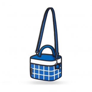 Dark Blue Checked Handbag