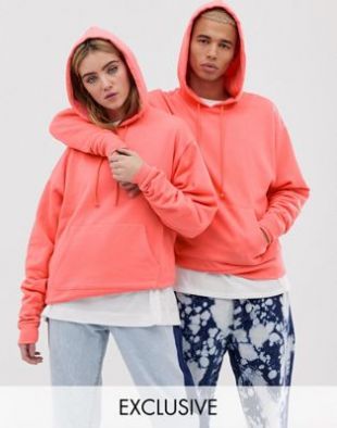 COLLUSION Unisex hoodie in pink | ASOS