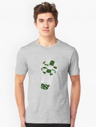 Grey Hot Air Balloon Printed Tee