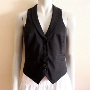 black Waistcoat Formal Vest Steampunk