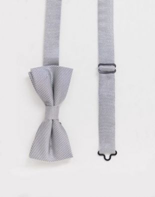 Twisted Tailor bow tie in silver