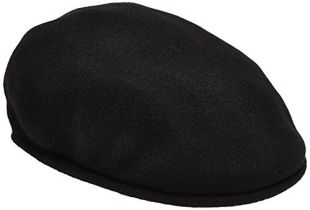 Kangol Men's Classic Wool 504 Cap, Our Most Iconic Shape, Black (Medium)
