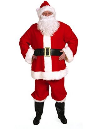 Halco Santa Padding halco - Halco - Complete Santa Suit Adult Costume - Standard - Red