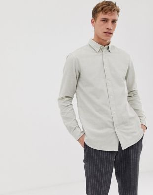 Selected Homme regular fit brushed cotton shirt