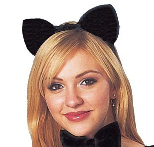 Costume Culture Women's Cat Ears Deluxe, Black, One Size