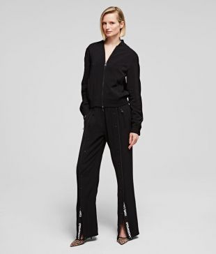 Karl Lagerfeld pantalon large noir fendu