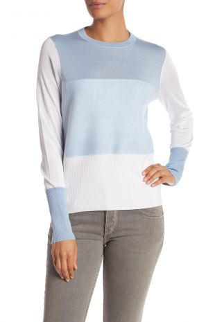 Marissa Crew Neck Colorblocked Sweater