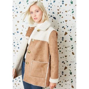 Sud Express Manteau mi long imitation fourrure VADAL