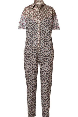 Lindsie Printed Cotton Poplin Jumpsuit