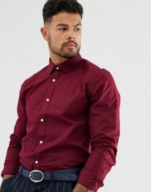 slim fit poplin shirt