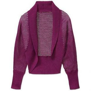 Athleta Women's Dolman raspberry Purple Knit Long Sleeve Shrug Sz XS  | eBay