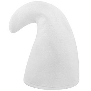 German Trendseller® 1 x bonnet de nain┃déguisement┃ Schtroumpf ┃lutin┃ 7 nain┃chapeau pointu blanc┃ accessoire carnaval