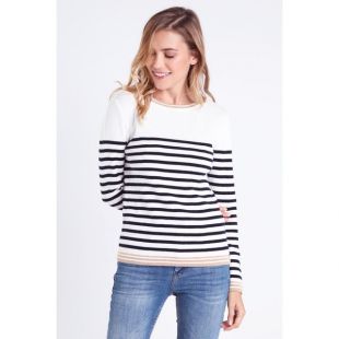 Pull col bateau  façon marinière