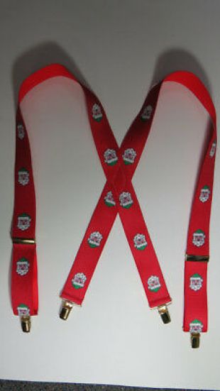 X  Style SANTA FACE/LISA SUSPENDERS, SNAPS, CLIPS or Button On EARS. MADE IN USA  | eBay