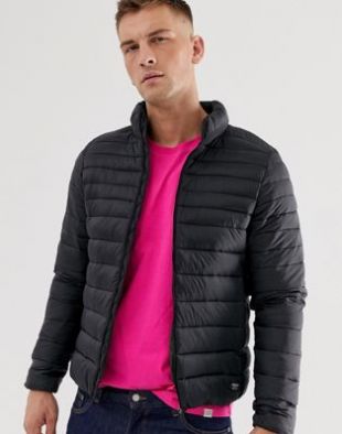 Lightweight quilted jacket in black