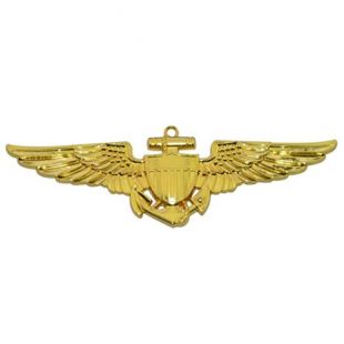 Naval Aviator / Navy Marine Pilot Metal Auto Emblem Decal