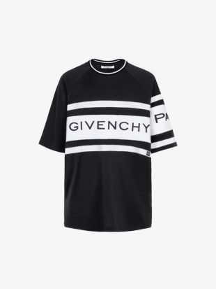 Givenchy T shirt oversized à bandes GIVENCHY 4G contrastées