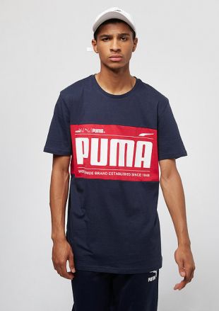 Puma Graphic Logo Block peacoat t-shirt