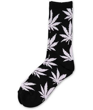 HUF Plantlife Black & White Crew Socks