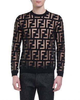 Fendi - Men's Sheer FF Crewneck Sweater