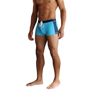 5th Industry - 20+ Styles - Mens Swim Brief Square Leg Swimsuit - Classic Sky Blue & Navy - Small
