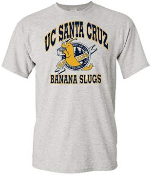 Banana Slugs Vincent T-Shirt Light Grey Gildan Men's Cotton Tee (X-Large)