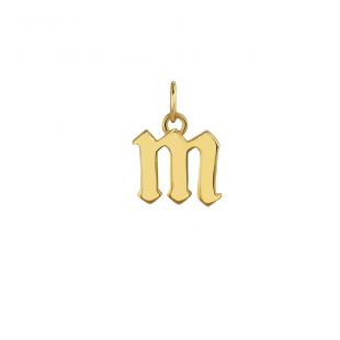 Aristocrazy Pendentif lettre gothique M en or